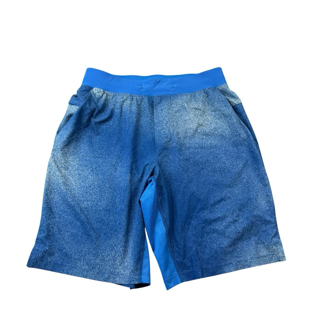 Lululemon Blue Marbled Performance THE SHORT Mens Medium 9 Inch Inseam